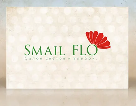 Логотип цветочного салона «Smail Flo»